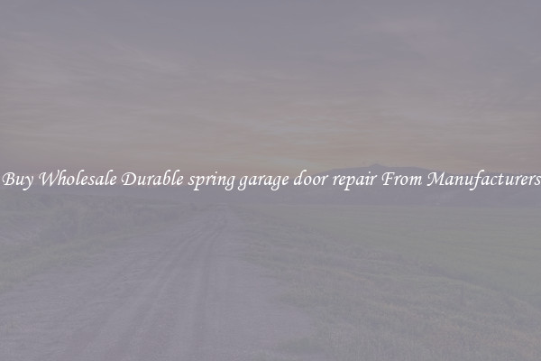 Buy Wholesale Durable spring garage door repair From Manufacturers