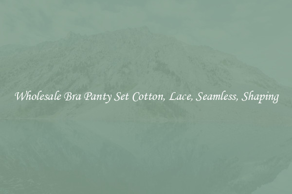 Wholesale Bra Panty Set Cotton, Lace, Seamless, Shaping