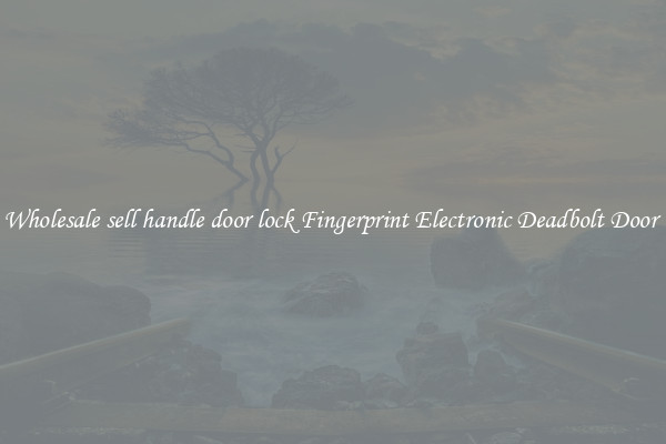 Wholesale sell handle door lock Fingerprint Electronic Deadbolt Door 