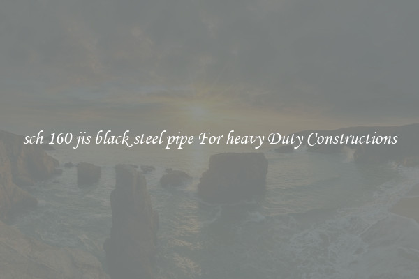 sch 160 jis black steel pipe For heavy Duty Constructions