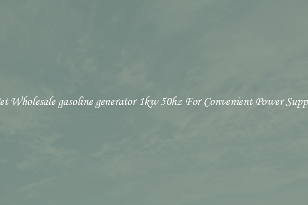Get Wholesale gasoline generator 1kw 50hz For Convenient Power Supply