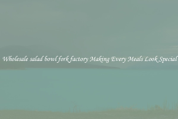 Wholesale salad bowl fork factory Making Every Meals Look Special