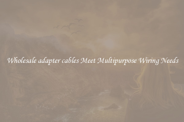 Wholesale adapter cables Meet Multipurpose Wiring Needs