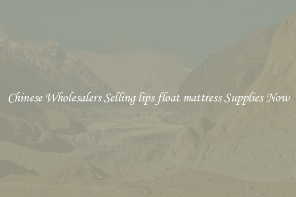 Chinese Wholesalers Selling lips float mattress Supplies Now