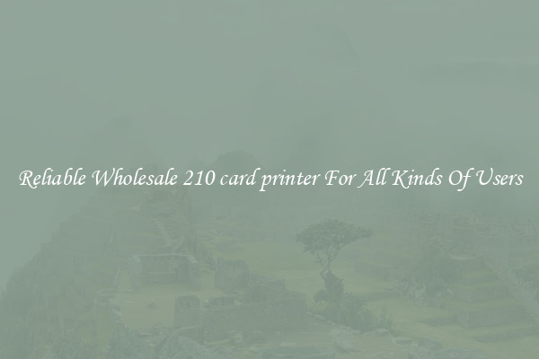 Reliable Wholesale 210 card printer For All Kinds Of Users