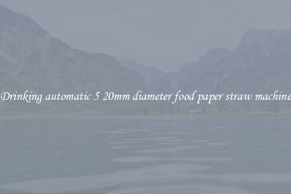 Drinking automatic 5 20mm diameter food paper straw machine